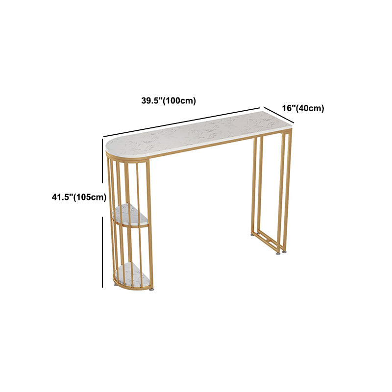 Glam 1/3 Pieces Bar Table Set Stone Counter Table with High Stools for Cafe