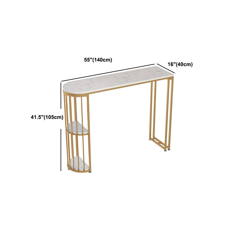 Glam 1/3 Pieces Bar Table Set Stone Counter Table with High Stools for Cafe