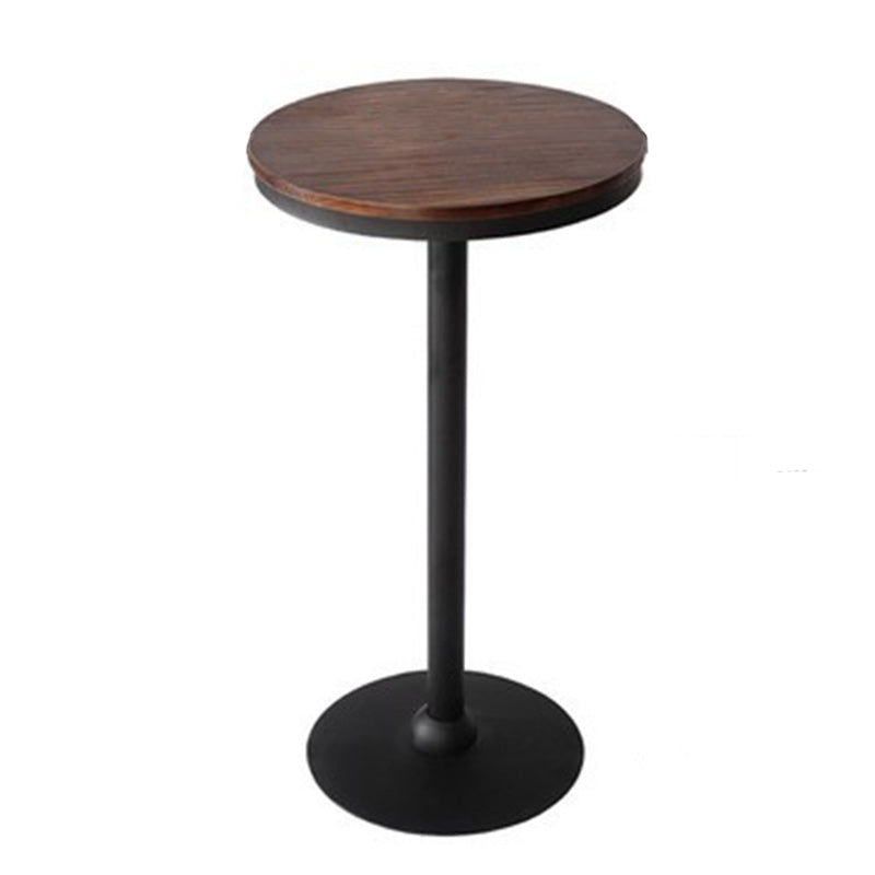 Industrial 1/2/3/4/5 Pieces Solid Wood Bar Table Set Fixed Counter Set for Home Use