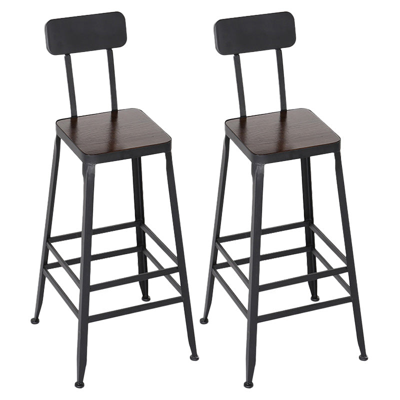 Industrial Style 1/2/7 Pieces Bar Table Set Rectangle Bar Table with High Stools