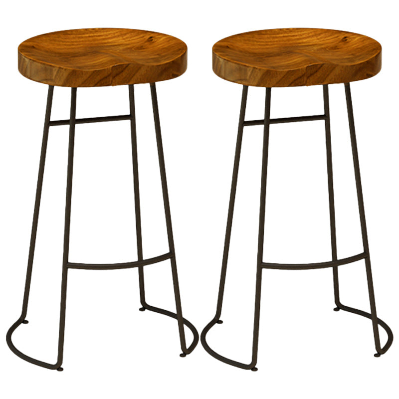 Modern Solid Wood Counter Set 1/2/4 Pieces Rectangle Bar Table Set in Natural