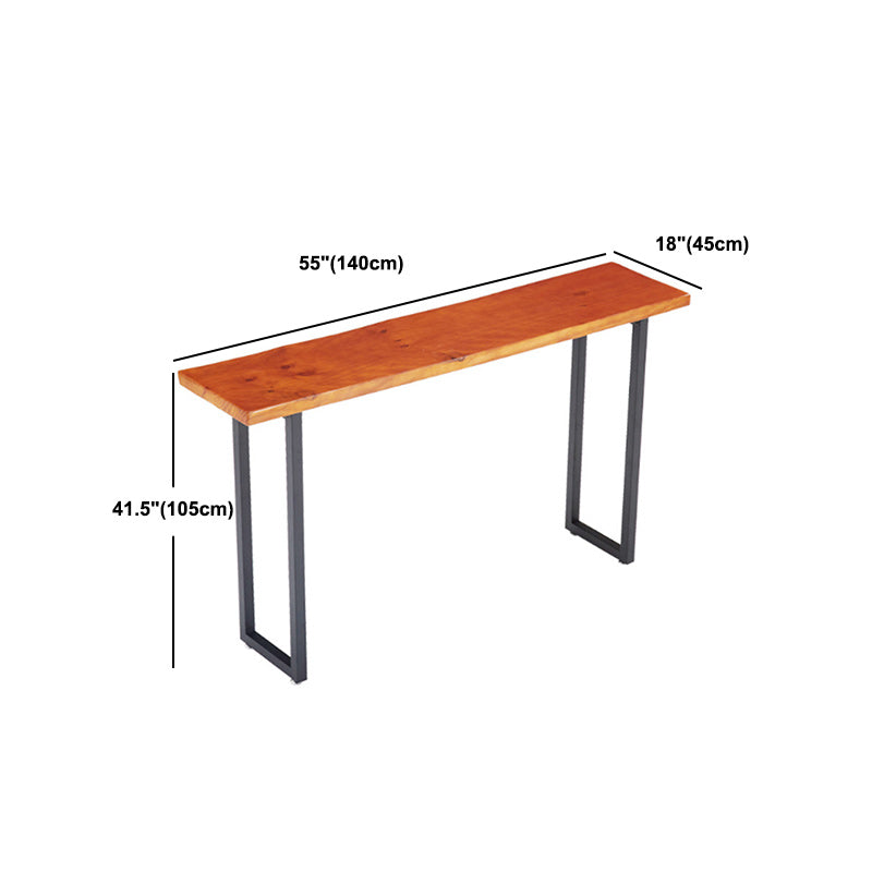 Modern Solid Wood Counter Set 1/2/4 Pieces Rectangle Bar Table Set in Natural