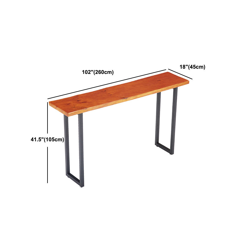 Modern Solid Wood Counter Set 1/2/4 Pieces Rectangle Bar Table Set in Natural