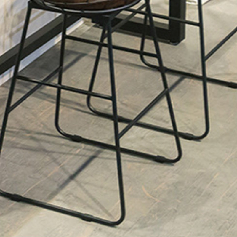 Industrial Style 1/2/3/5 Pieces Bar Table Set Rectangle Bar Table with High Wood Stools