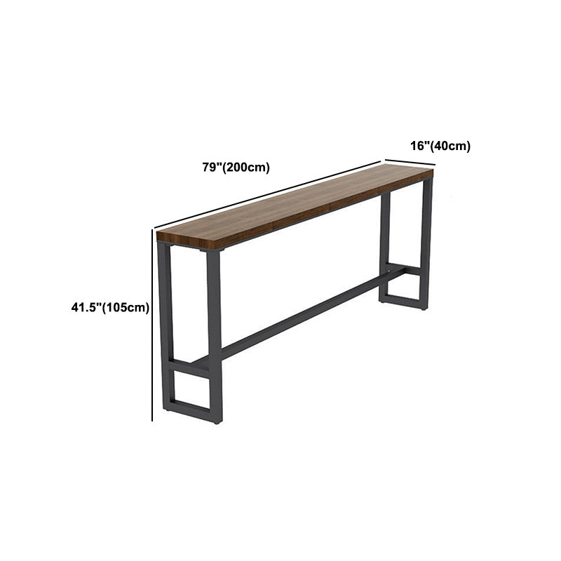 Industrial Style 1/2/3/5 Pieces Bar Table Set Rectangle Bar Table with High Wood Stools