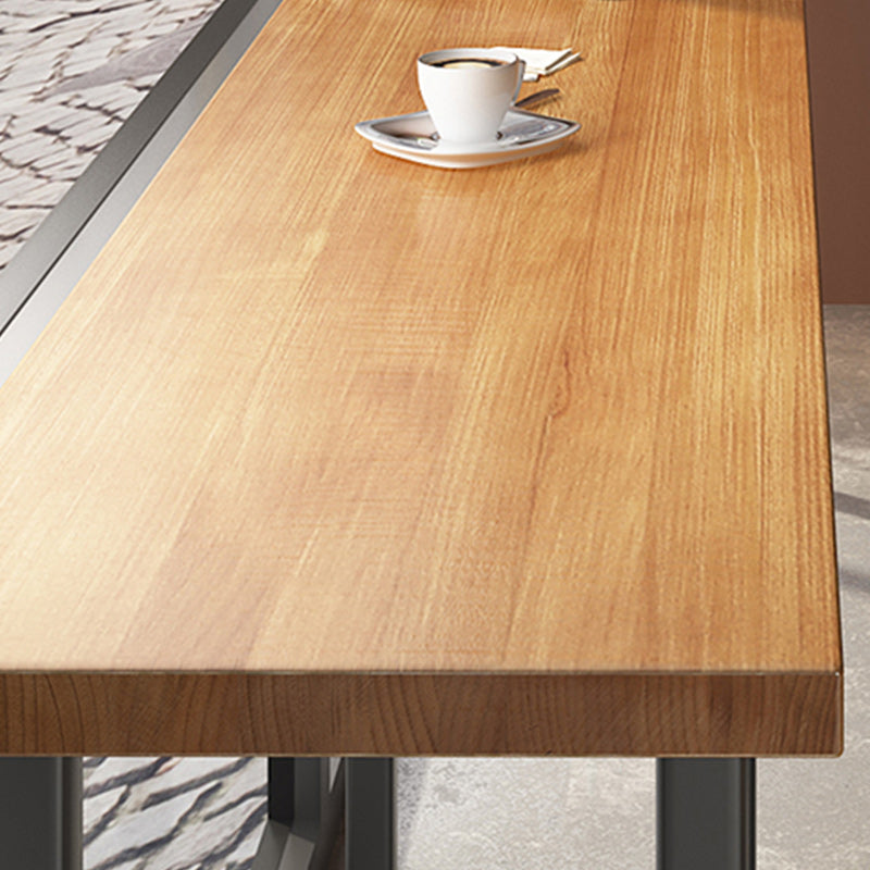 Modern Bar Table Set 1/7 Pieces Rectangle Pine Wood Counter Table for Convenience Store