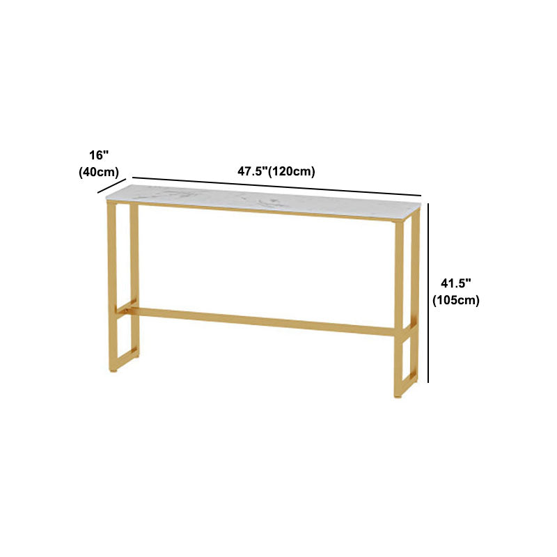 Glam Style 1/2/5 Pieces Faux Marble Bar Table Set Fixed Table Counter Set for Home Use