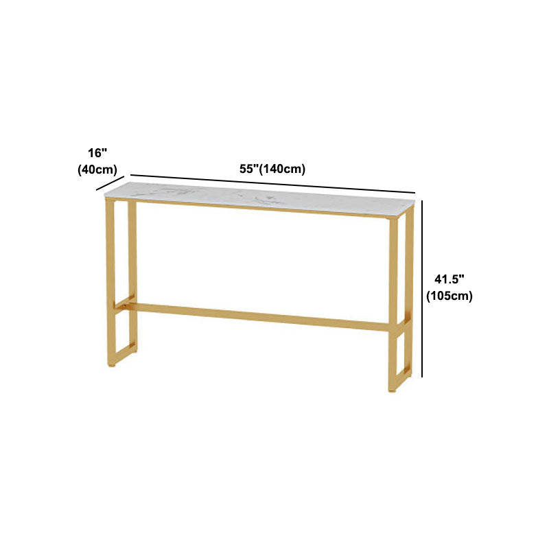Glam Style 1/2/5 Pieces Faux Marble Bar Table Set Fixed Table Counter Set for Home Use