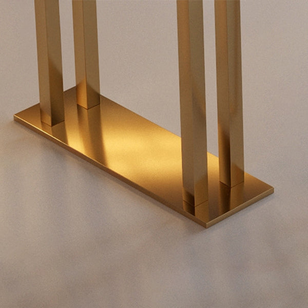 Glam Gold Base Bar/Dinette Table Rectangle Sled Indoor Counter-height Pub Table