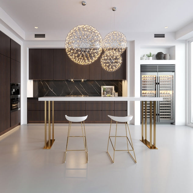 Glam Gold Base Bar/Dinette Table Rectangle Sled Indoor Counter-height Pub Table