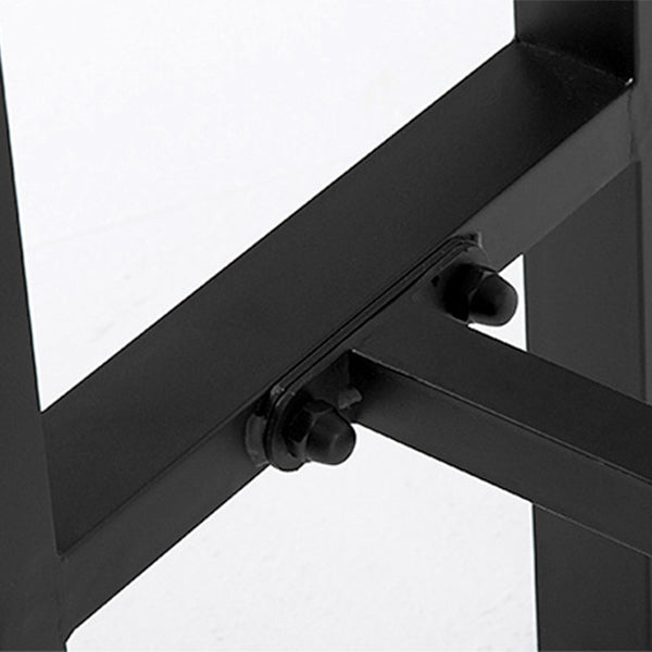 Glam Footrest Bar Wine Table Rectangle Trestle Solid Wood Cocktail Bar Table