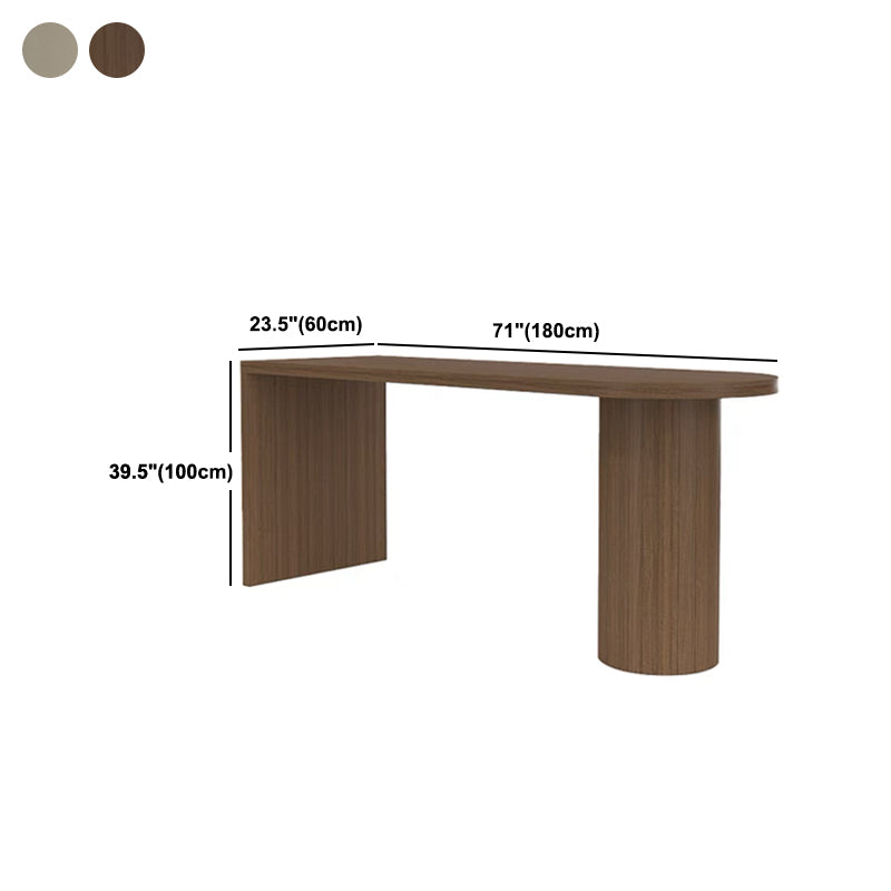 Solid Wood Bar Wine Table Modern Living Room Double Pedestal Bar Stool Table