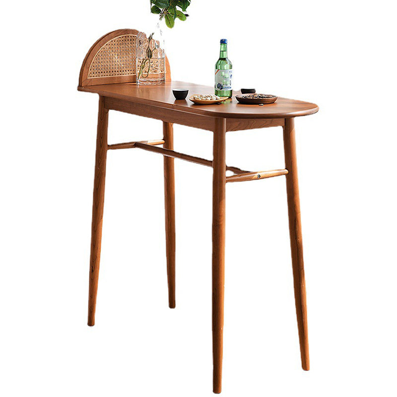 Modern 1/2 Pieces Wooden Pub Table Set Fixed Table Counter Table for Dining Room