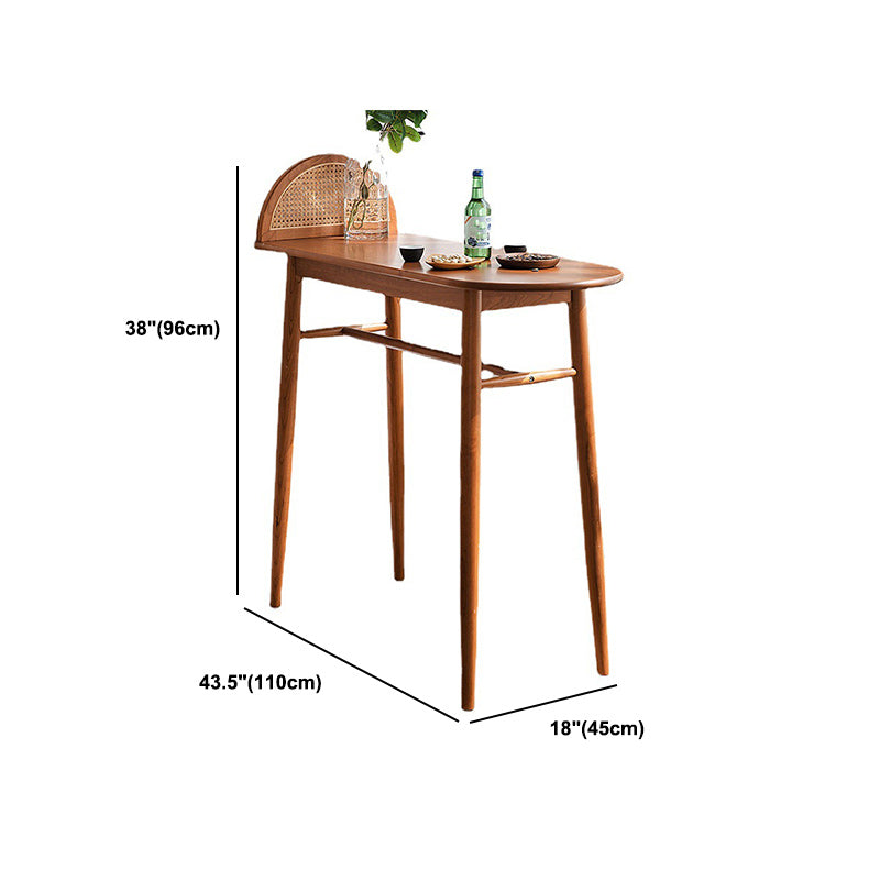 Modern 1/2 Pieces Wooden Pub Table Set Fixed Table Counter Table for Dining Room