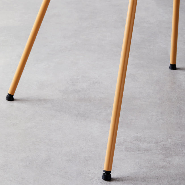 Contemporary Metal Legs Dining Chairs Plastic Open Back Dining Side Chair