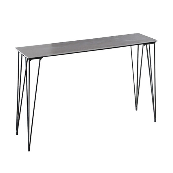Rectangle Bar Table Industrial Stone Bar Wine Table with 4 Legs