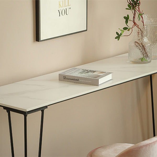 Rectangle Bar Table Industrial Stone Bar Wine Table with 4 Legs