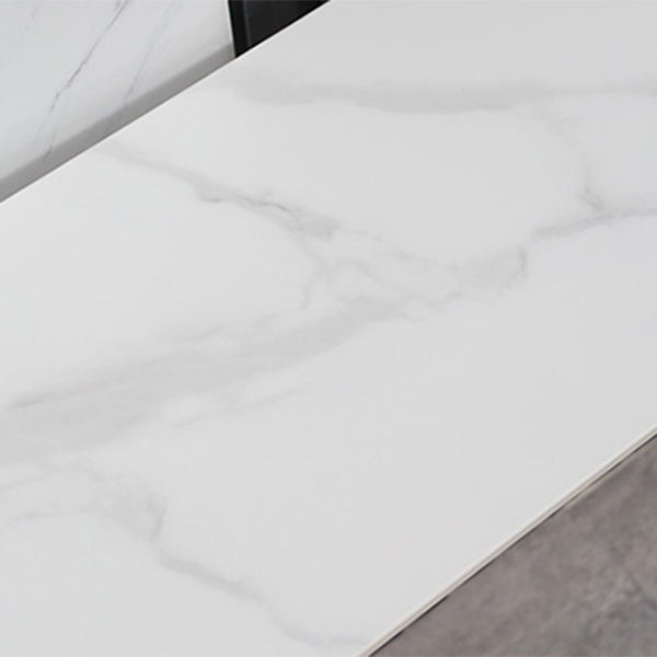 Rectangle Bar Table Industrial Stone Bar Wine Table with 4 Legs