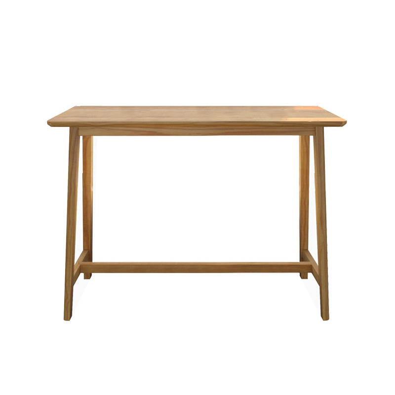 Contemporary Rectangle Bar Table Solid Wood Bistro Bar Desk for Indoor