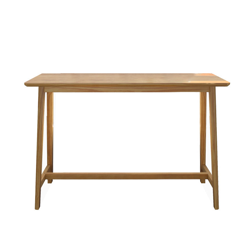 Contemporary Rectangle Bar Table Solid Wood Bistro Bar Desk for Indoor