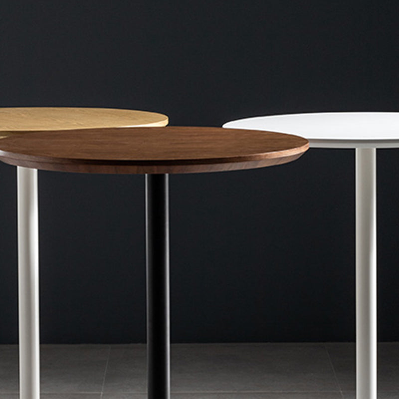 41.3"H Industrial Pedestal Pub Table Round Bistro Bar Solid Wood Table