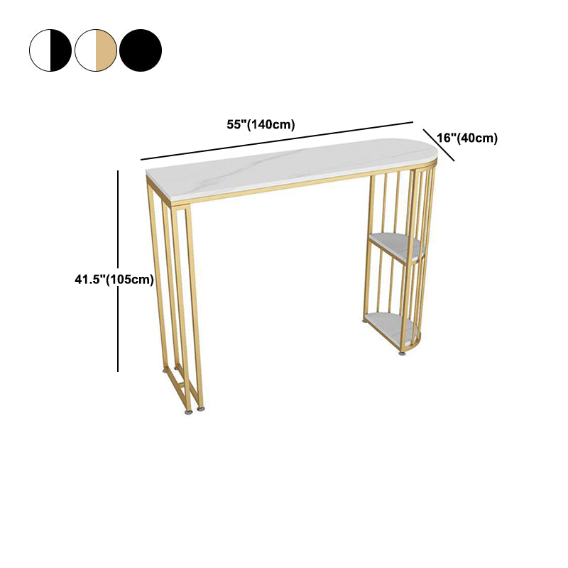 Stone Irregular Shape Bar Table Traditional Luxury Bistro Table with Double Pedestal