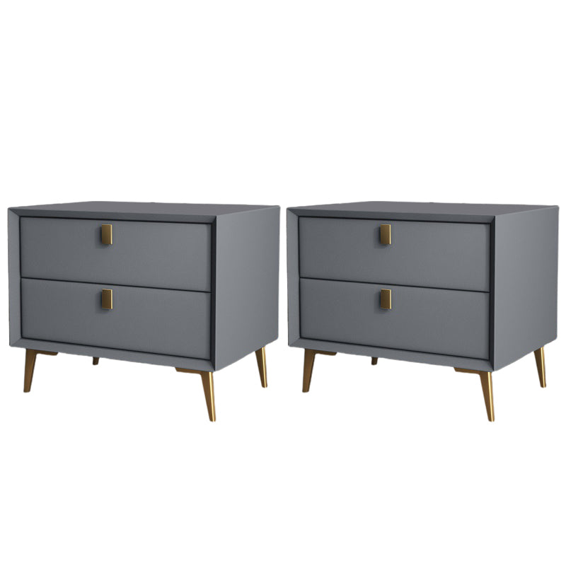 Solid Wood Bed Nightstand Legs Included Accent Table Nightstand with 2 Drawers