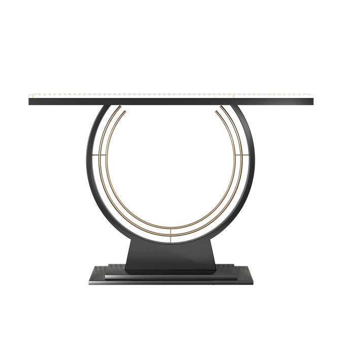 Contemporary Stone Console Sofa Table Rectangle End Table for Hall