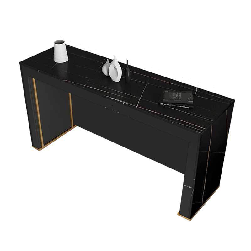 Modern Style 1/2/3 Pieces Sintered Stone Pub Table Set Fixed Table Counter Table