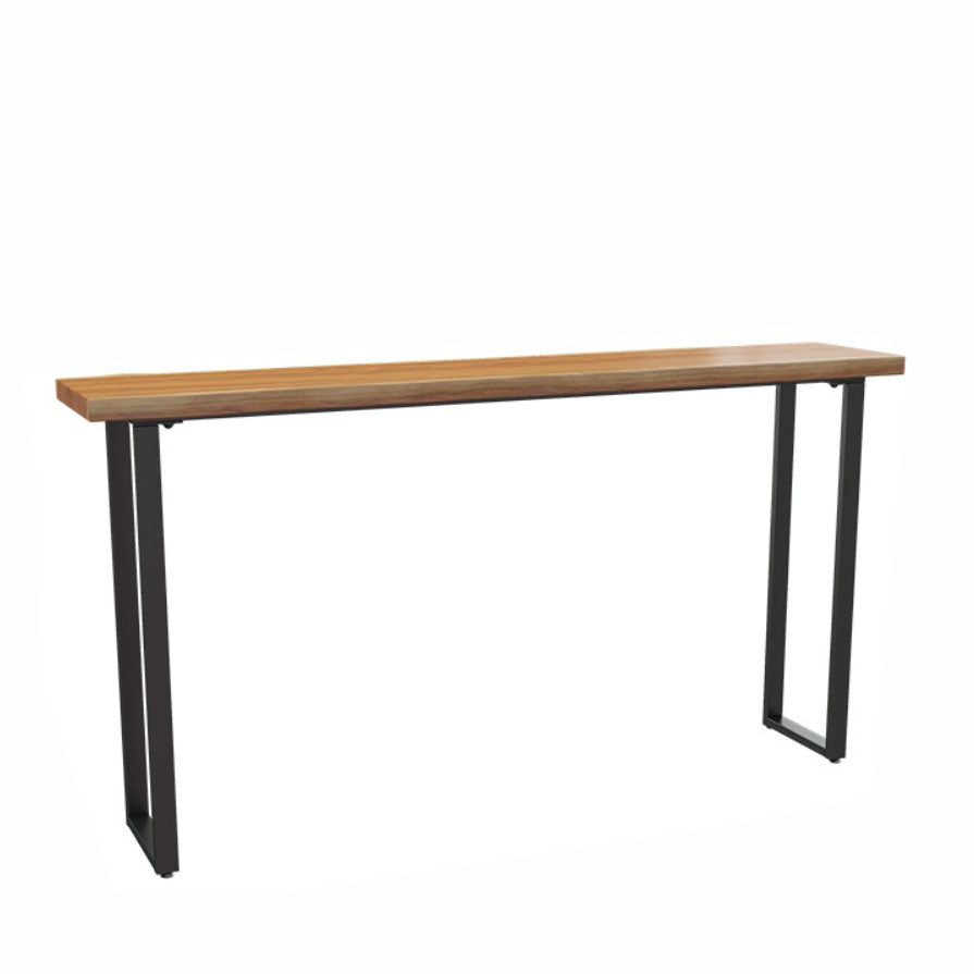 Modern Table Set 1/7 Pieces Bar Rectangle Wood Counter Table with Stools for Milk Tea Shop