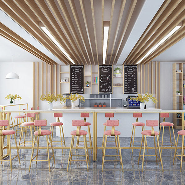 Glam Style 1/2/7 Pieces Faux Marble Bar Table Set Fixed Table Counter Set for Home Use