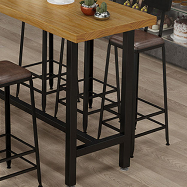 Modern Rectangle Pub Dining Set 1/2/6/7/9/11 Pieces Indoor Table and Stool Set