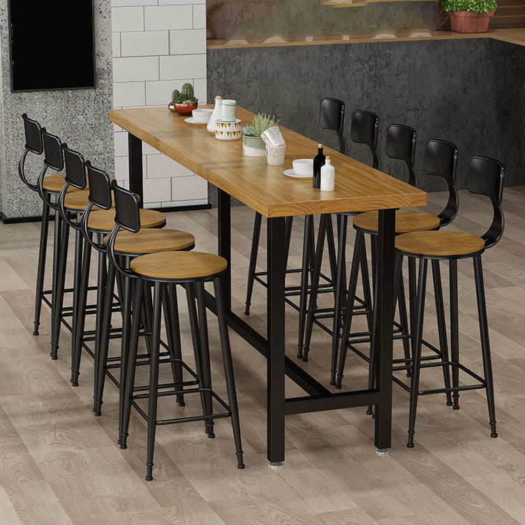 Modern Rectangle Pub Dining Set 1/2/6/7/9/11 Pieces Indoor Table and Stool Set
