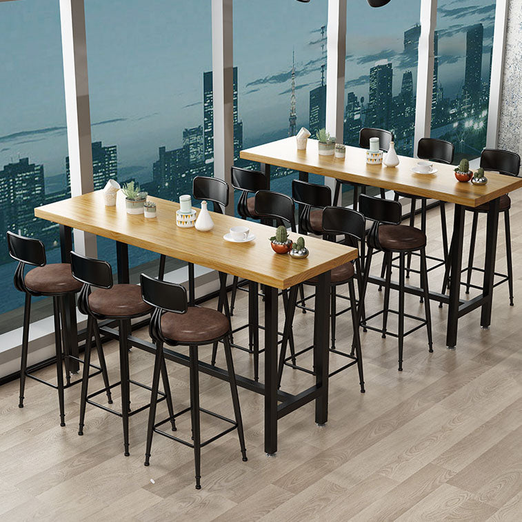 Modern Rectangle Pub Dining Set 1/2/6/7/9/11 Pieces Indoor Table and Stool Set