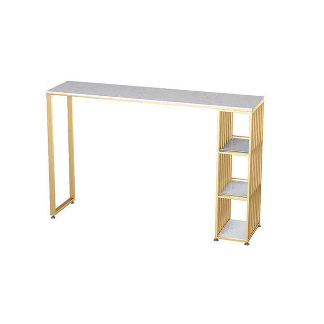 1/3 Pieces Luxurious Rectangular Pub Table Set Artificial Marble Top Bar Table Set