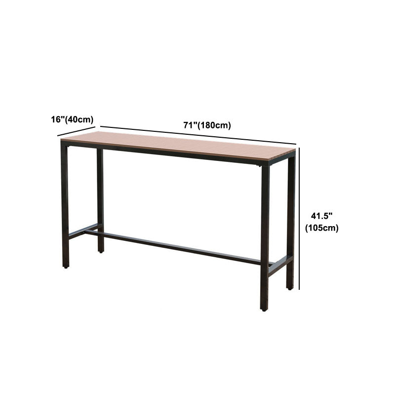 Contemporary Bar Table Set 1/2/5 Pcs Iron Black Metal Frame Bar Table and Stools