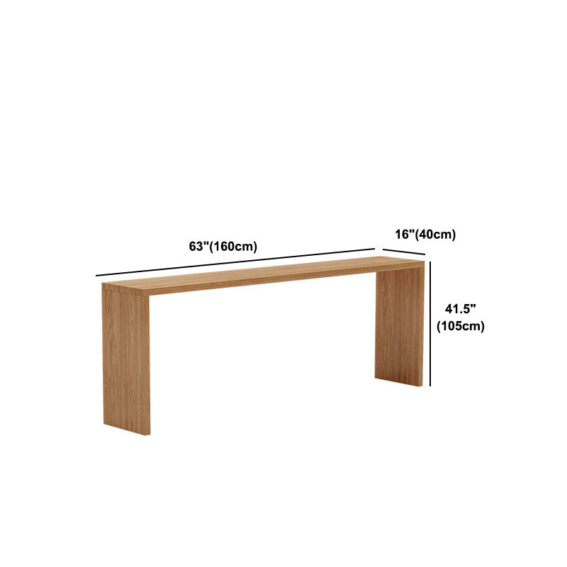 1/5/9 Pieces Luxurious Rectangular Pub Table Set Wooden Counter Table with Backless Stools