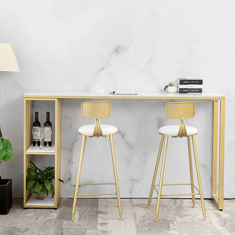 Glam Stone Bar Table Set 1/2/3 Pieces Rectangular Counter Set