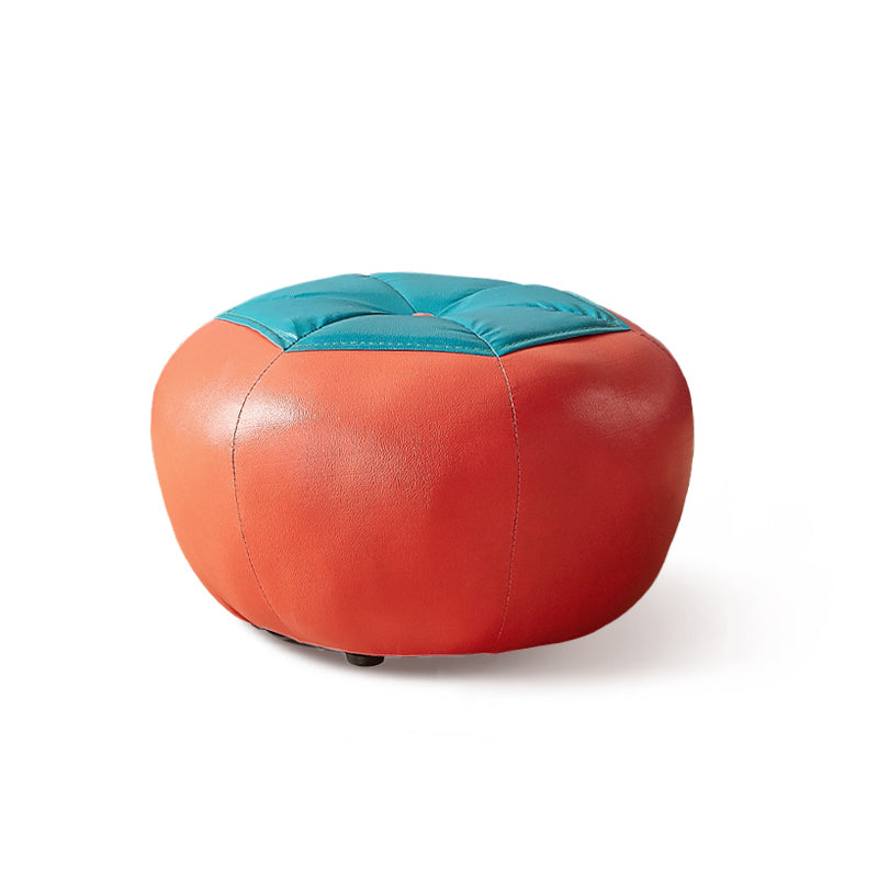 Stain Resistant Pouf Ottoman Faux Leather Specialty Contemporary Ottoman