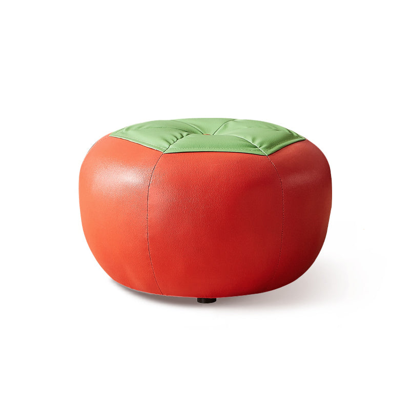 Stain Resistant Pouf Ottoman Faux Leather Specialty Contemporary Ottoman
