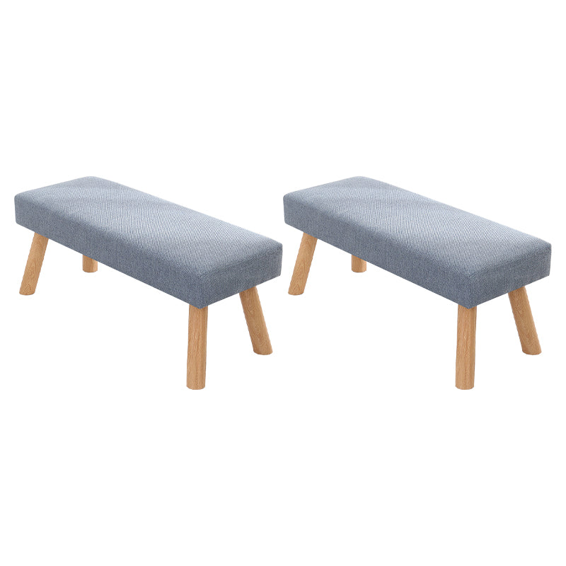 Contemporary Scratch Resistant Ottoman Rectangle Green Pine Wood Cube