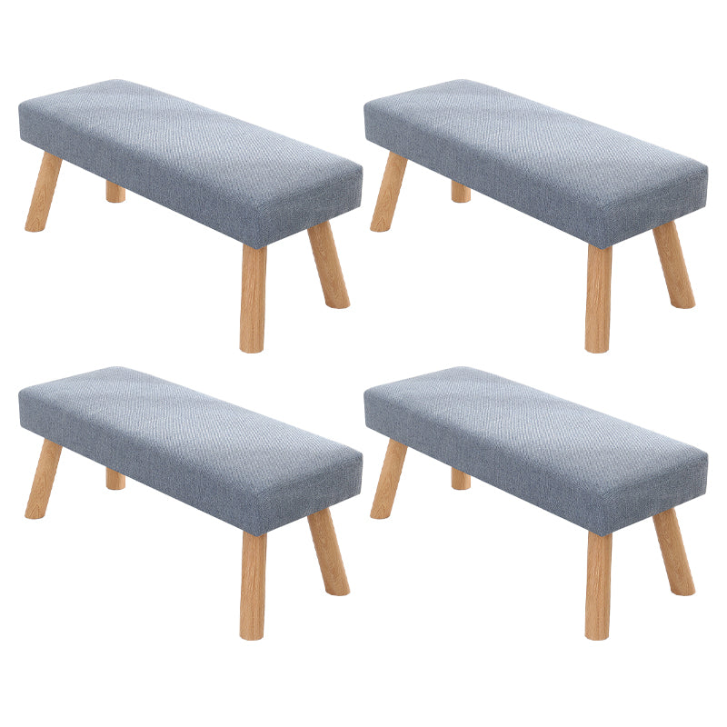 Contemporary Scratch Resistant Ottoman Rectangle Green Pine Wood Cube