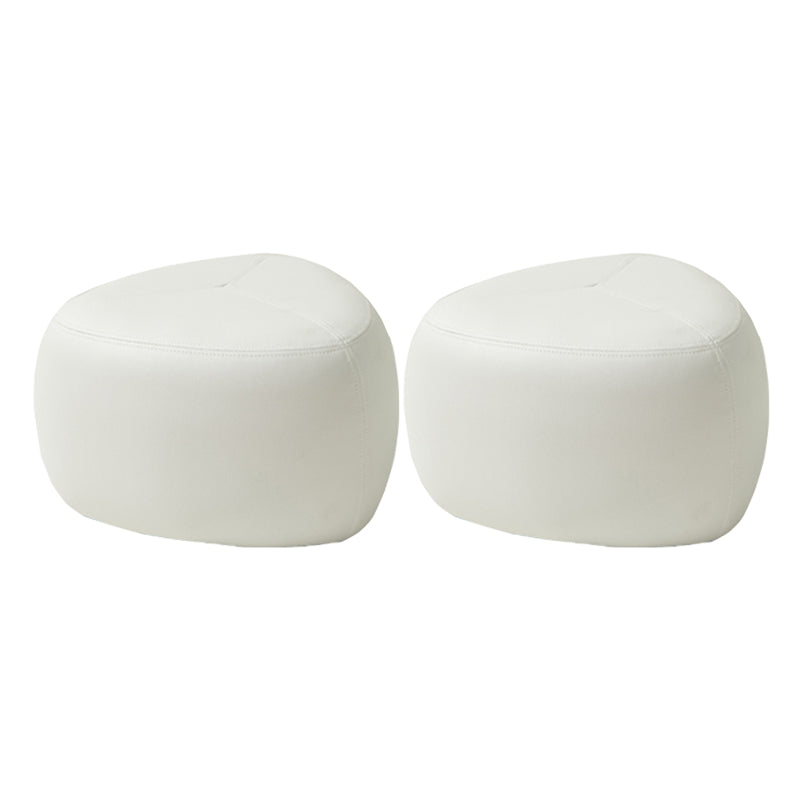 Modern Novelty Shape Ottoman Plain Leather Ottoman Stoolfor Living Room