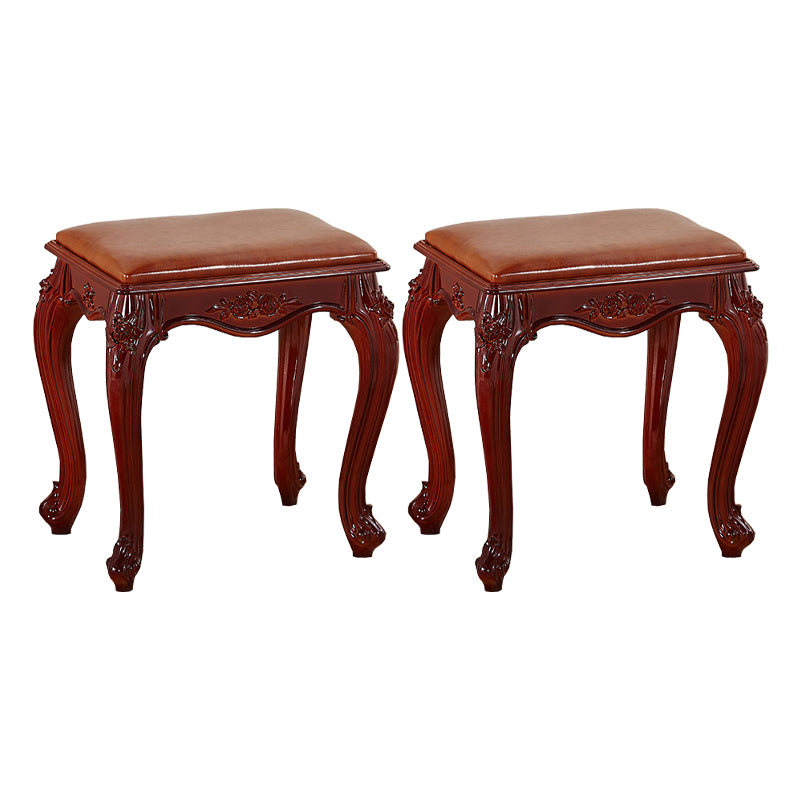 Mid-Century Modern PU Leather Ottoman Plain Rectangle Mildew Resistant Target Pouf