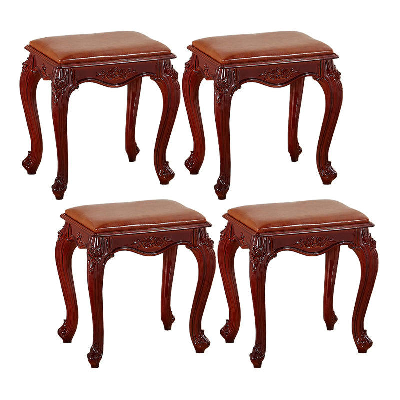 Mid-Century Modern PU Leather Ottoman Plain Rectangle Mildew Resistant Target Pouf