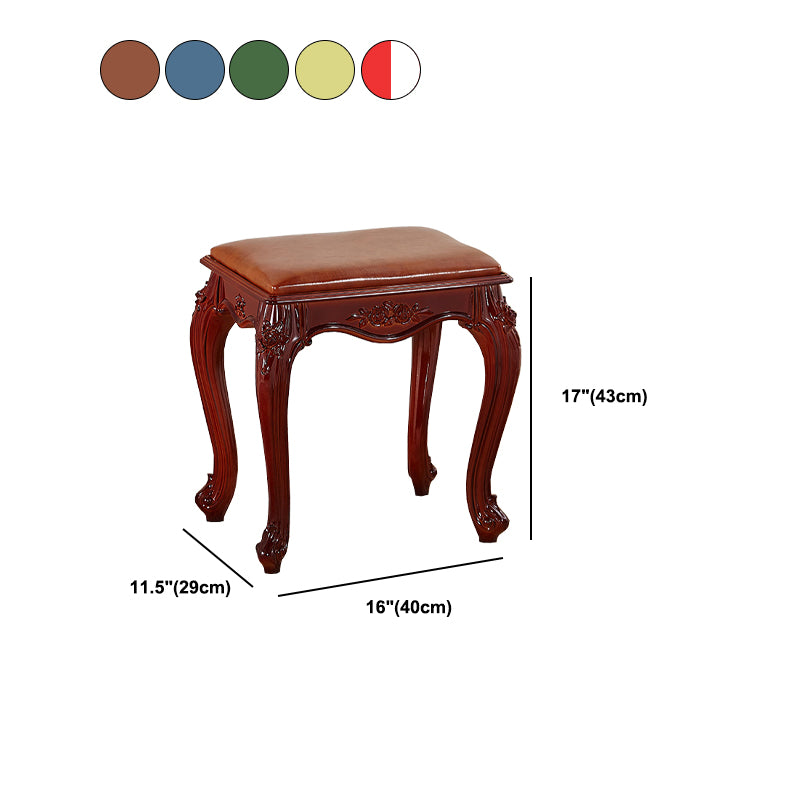 Mid-Century Modern PU Leather Ottoman Plain Rectangle Mildew Resistant Target Pouf