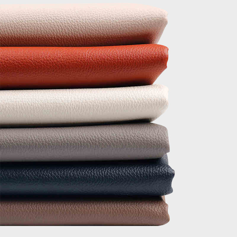 Modern Water Resistant Pouf Circular White Faux Leather Ottoman