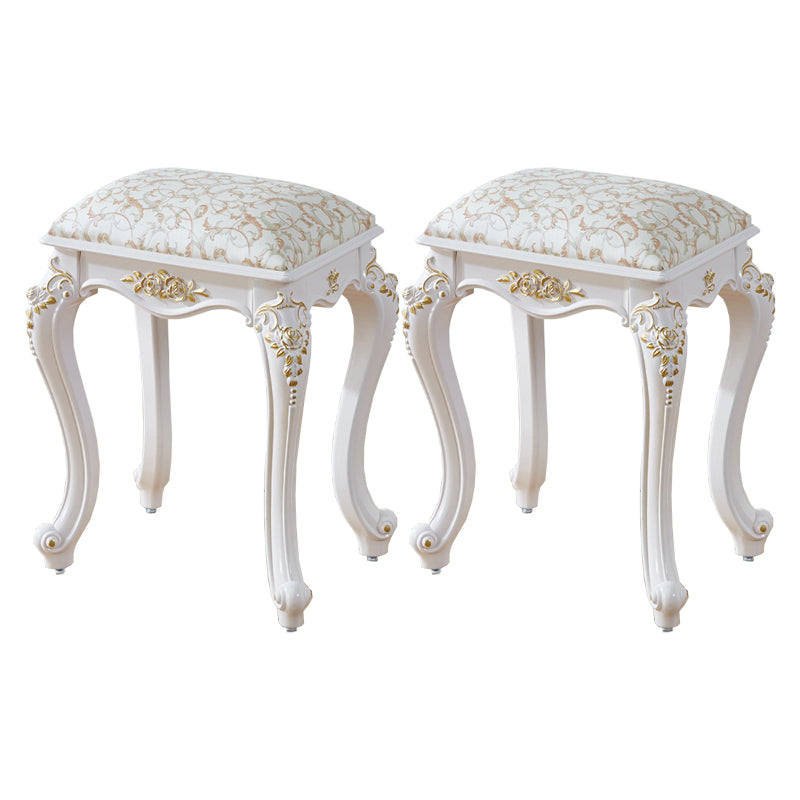 Vintage PU Leather Ottoman Plain Rectangle Stain Resistant Pouf Chair