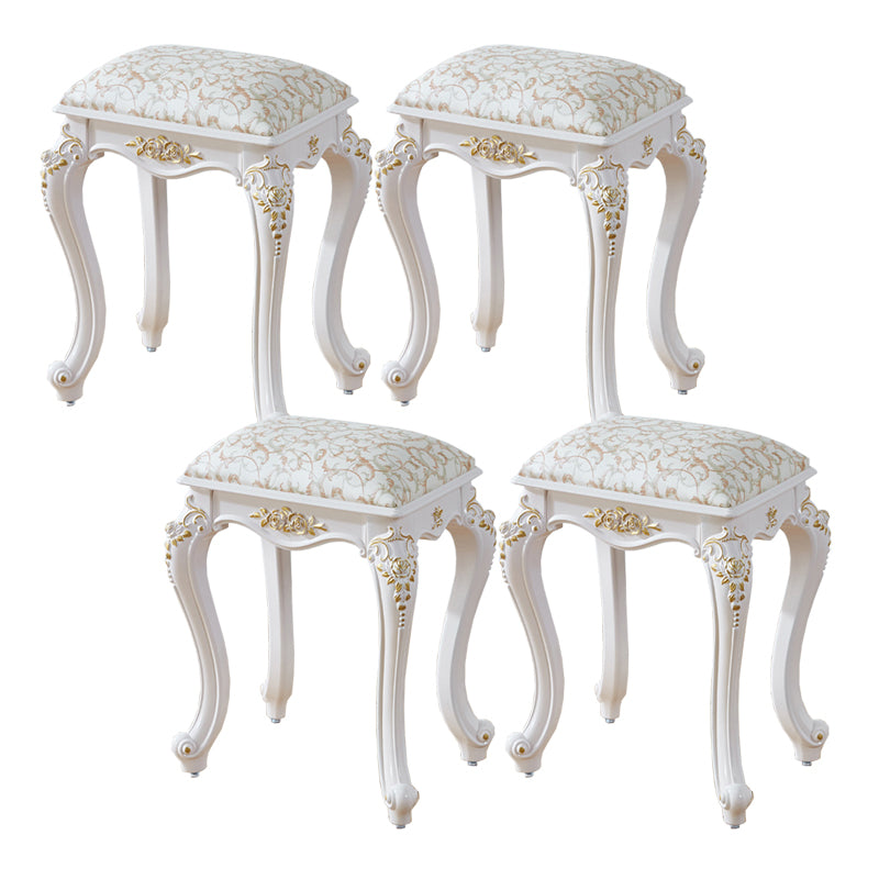 Vintage PU Leather Ottoman Plain Rectangle Stain Resistant Pouf Chair