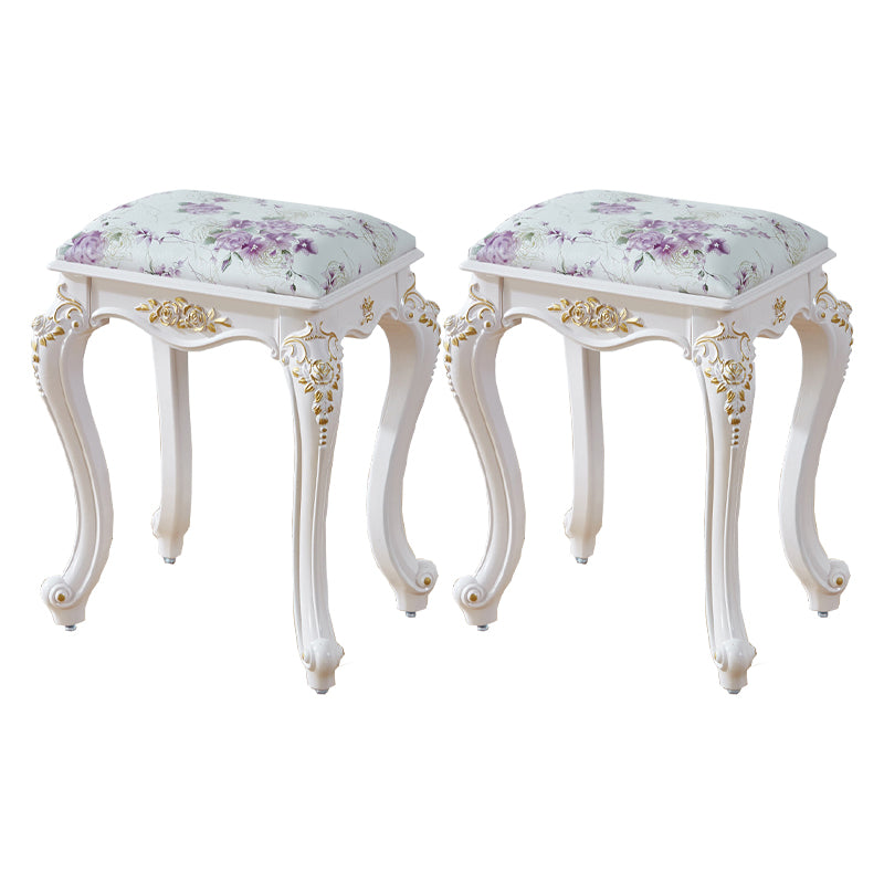 Vintage PU Leather Ottoman Plain Rectangle Stain Resistant Pouf Chair